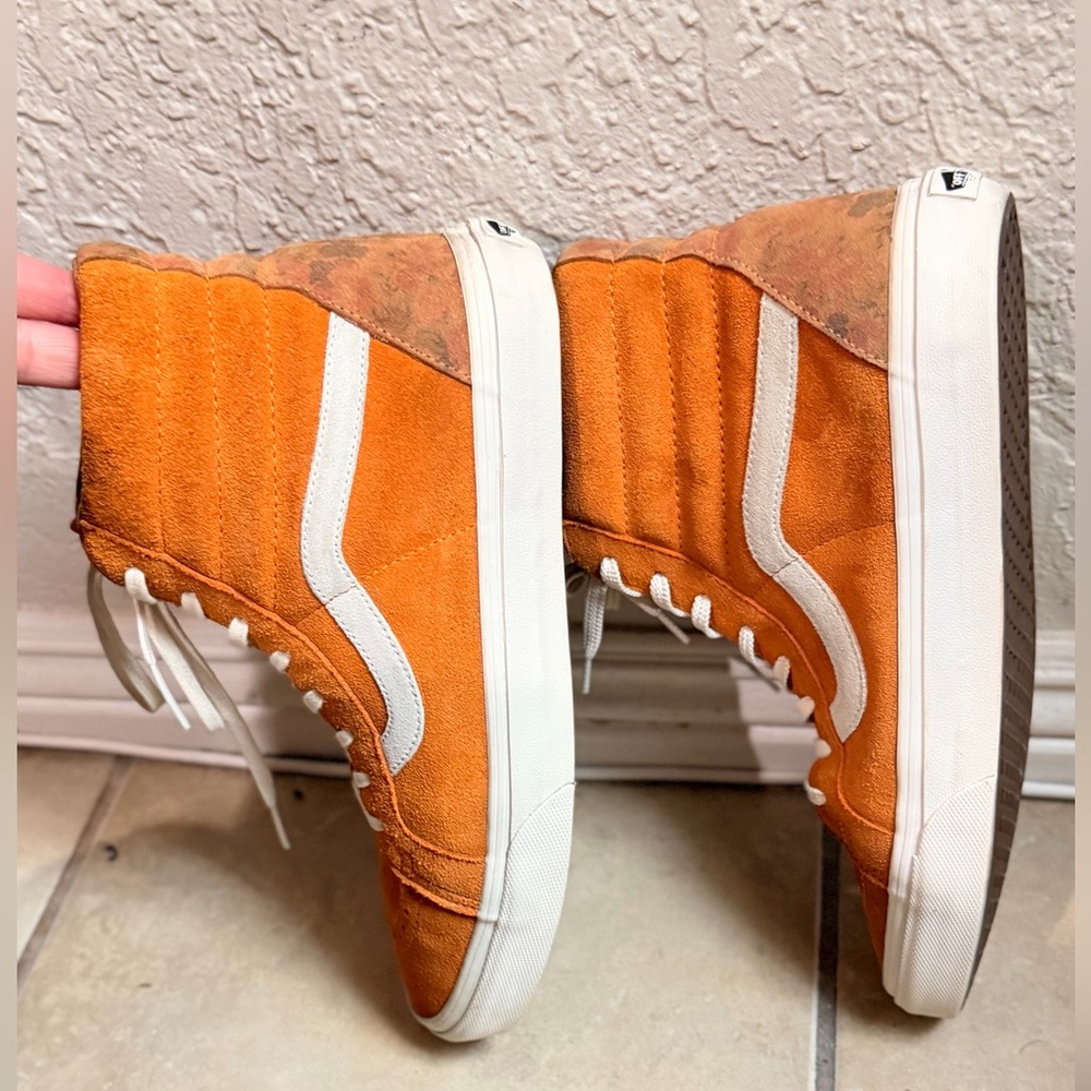 Vans Sk8-Hi 'Desert Sun' Orange White Suede Canvas Men's 10 skate - Picture 5 of 11